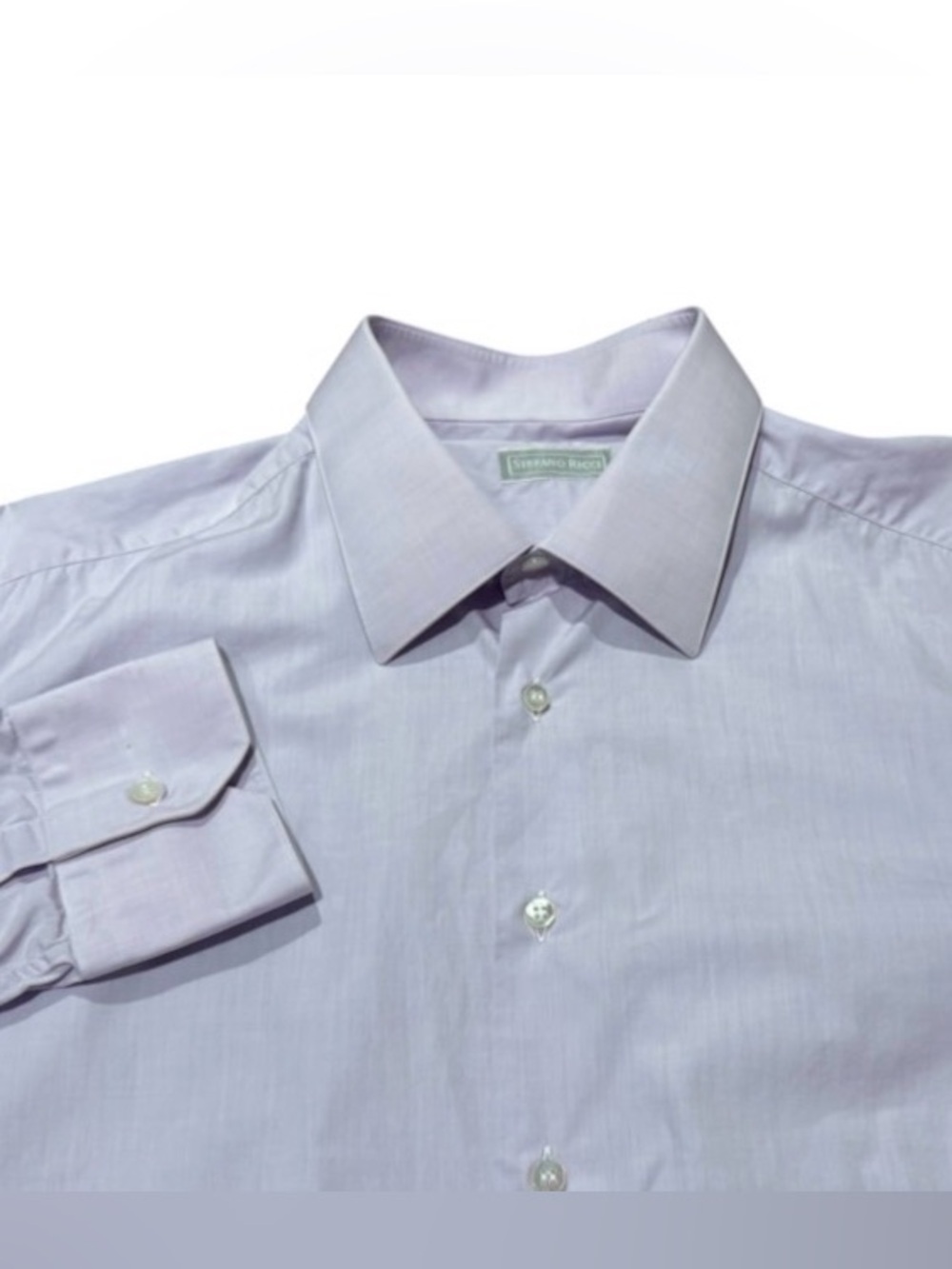 Stefano Ricci Men’s Long Sleeve Cotton Dress Shirt Light Lavender Size 44 17.5